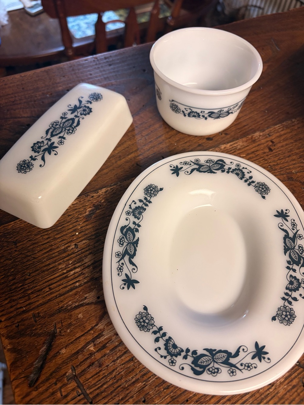 Pyrex Blue Onion Pieces